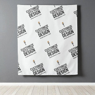 Customised Minimalist Company Branded Custom Tapestry