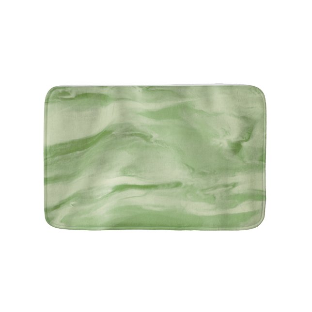 Customised Mint Green marble pattern Bath Mat (Front)