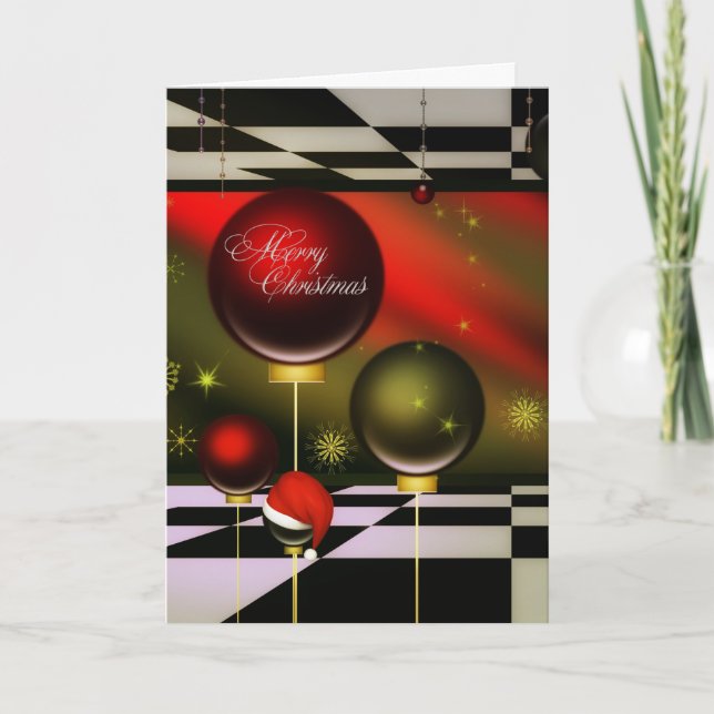 Customised Modern Art Christmas Card (Front)
