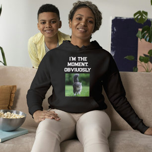 Customised Modern Black White Text And Pet Photo  Hoodie