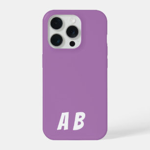 Customised Modern Stylish Name Minimal Purple iPhone 15 Pro Case