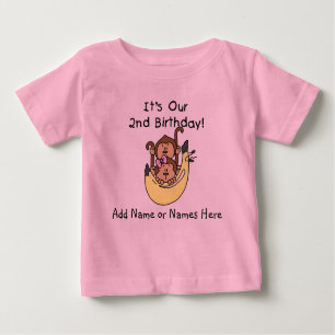 Customised Monkey Twin Boy and Girl Tshirt