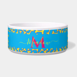 Customised Monogram Dog Bone Large Turquoise