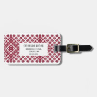 Customised Monogram Nordic Baltic Latvian Pattern