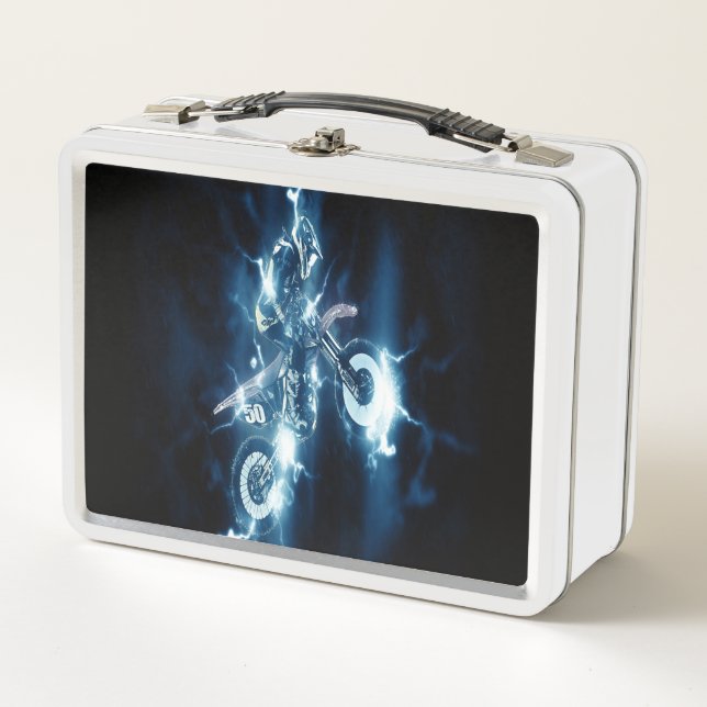 Customised Motocross Metal Lunch Box (Front)