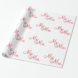 Customised Mr and Mrs Wrapping Paper