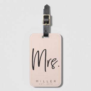 Customised MRS. [lastname] & [year] luggage tag