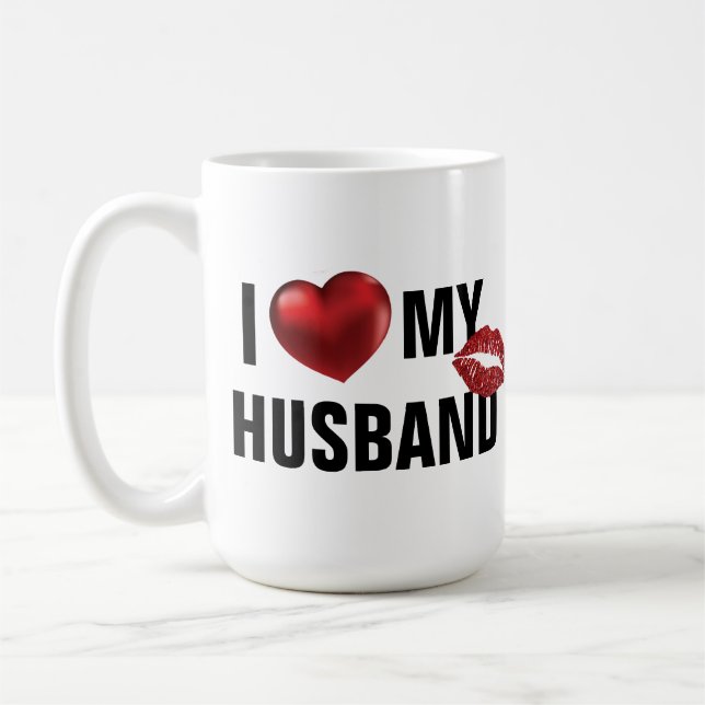 Customised Mug, Personalise Love Husband or Wife  Coffee Mug (Left)