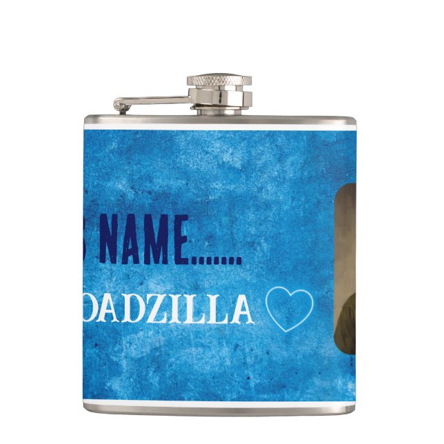 Customised My Dadzilla Flask. Flask (Front)