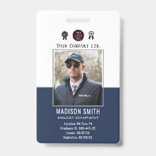 Customised Name and Photo   Company Security ID Badge
