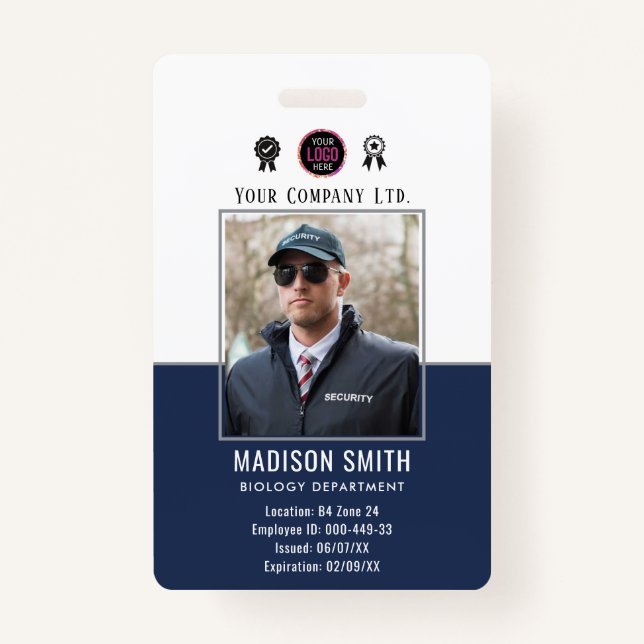 Customised Name and Photo | Company Security ID Badge (Front)