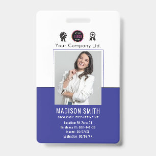Customised Name and Photo   Company Security ID Badge