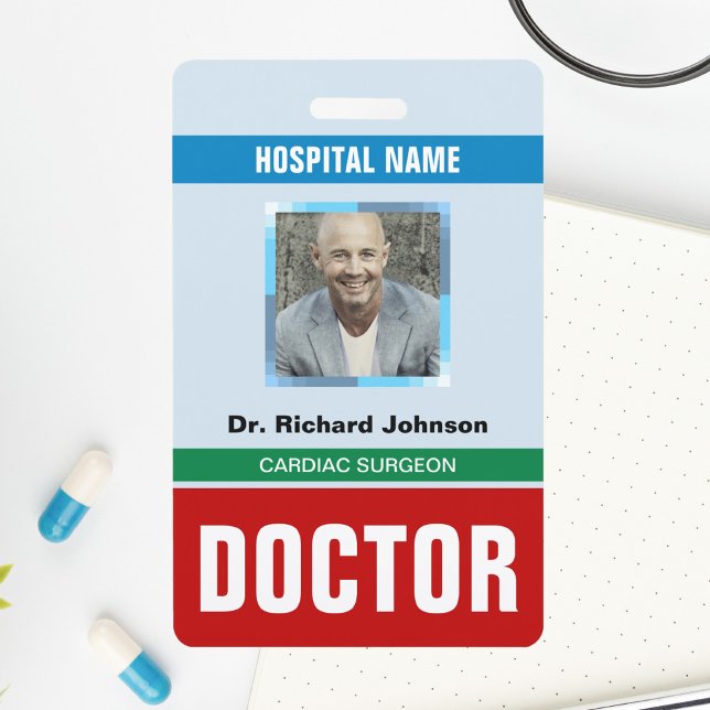 Customised Name and Photo | Doctor ID Card Badge (Creator Uploaded)