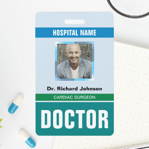 Customised Name and Photo   Doctor ID Card ID Badge