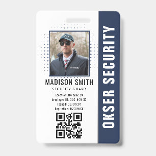 Customised Name and Photo    Security ID Card  Badge