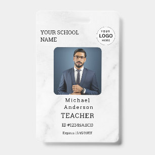 Customised Name and Photo Teacher ID Card Badge