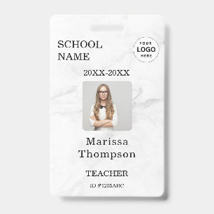 Customised Name and Photo Teacher ID Card Badge