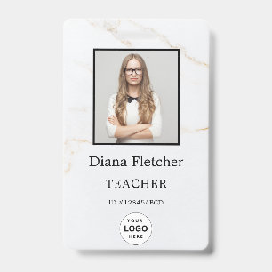 Customised Name and Photo Teacher ID Card Badge