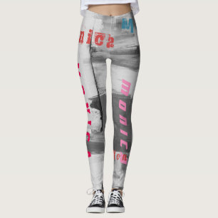 Customised Name Black Leggings