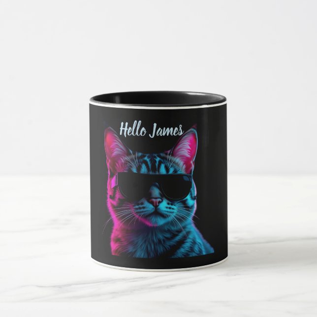 customised name cat lover mug (Center)