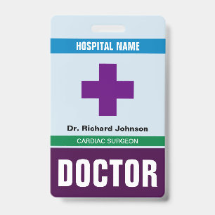 Customised Name Doctor ID Card Badge