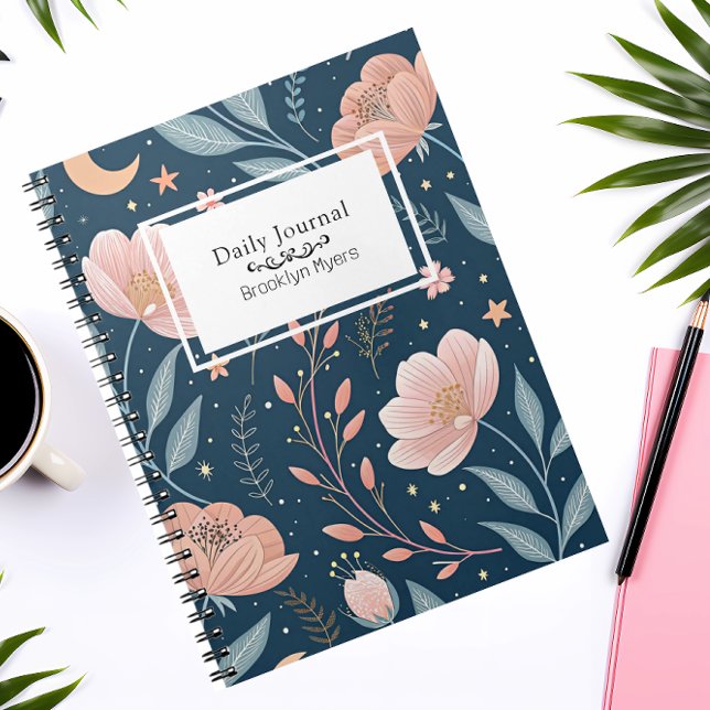 Customised Name Floral BOHO Journal/ Notebook (Creator Uploaded)