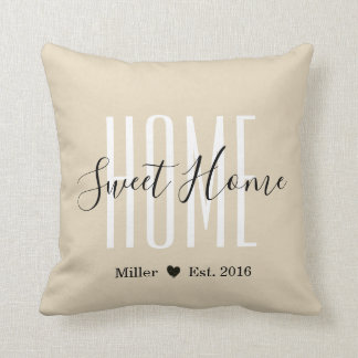 Customised Name Home Sweet Home Farmhouse Pillow