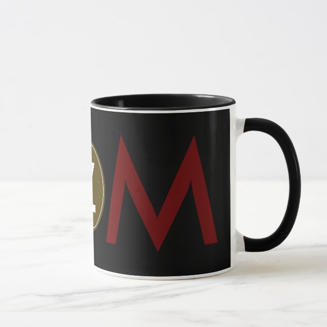 customised name initials letters mug (Right)