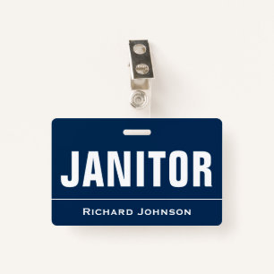 Customised Name Janitor ID Badge