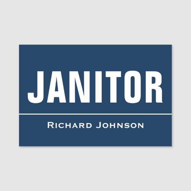 Customised Name Janitor Tag (Front)