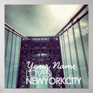 Customised Name Loves New York City Poster