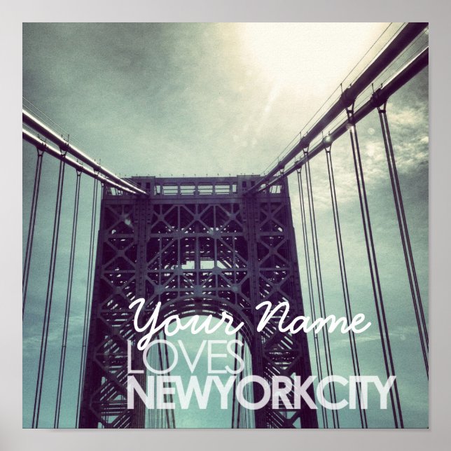 Customised Name Loves New York City Poster (Front)