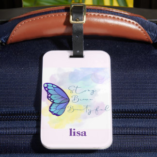 customised name modern women luggage tag
