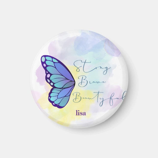 customised name modern women  magnet (Front)