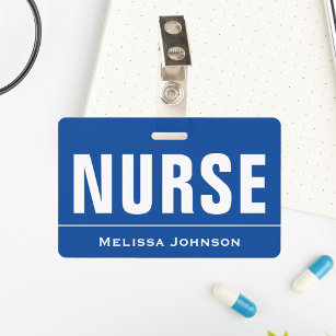 Wooden Badge for Nurse, Male Nurse - Customizable