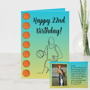 Customised Name Sentiment Photo Sport  Basketball Card