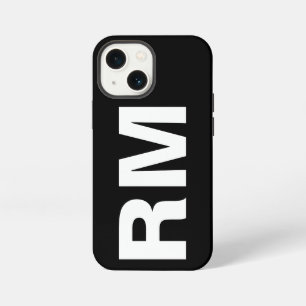 Customised Name Stylish Modern Elegant Black Colou iPhone 13 Mini Case