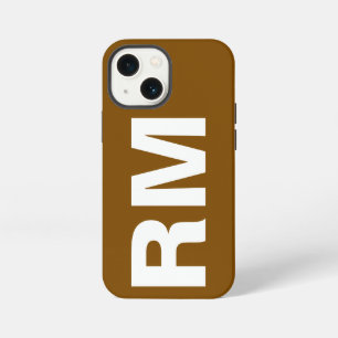 Customised Name Stylish Modern Elegant Brown Colou iPhone 13 Mini Case
