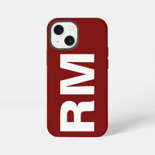 Customised Name Stylish Modern Elegant Burgundy iPhone 13 Mini Case
