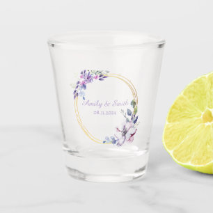 Customised Name Stylish Modern Elegant Wedding . Shot Glass