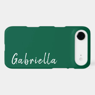 Customised Name Stylish Modern Minimal Dark Green
