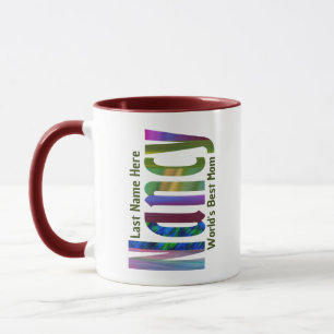 Customised "Nancy" in Fun, Bright and Colourful Ar Mug