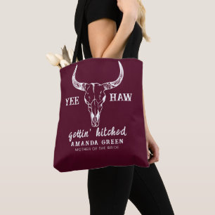 Customised Nash Bash Burgundy Bachelorette Party Tote Bag