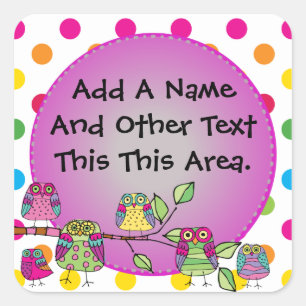 Customised Nature Owl Stickers