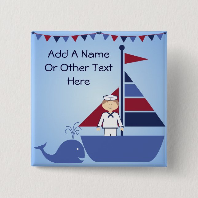 Customised Nautical Button (Front)