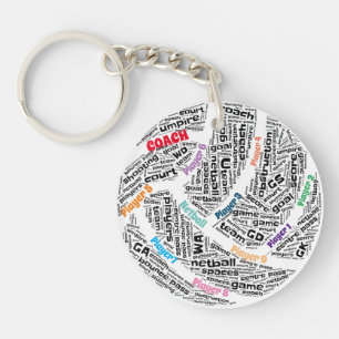 Customised Netball Team Acrylic Key Chain