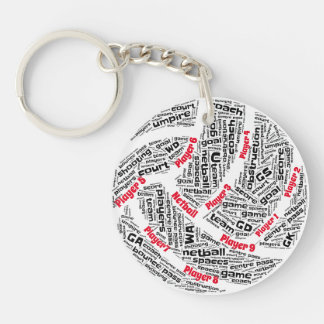 Customised Netball Team Acrylic Key chain