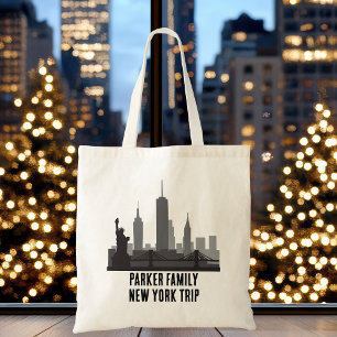 Customised New York Trip Skyline Statue of Liberty Tote Bag