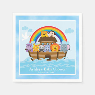 Customised Noah's Ark Baby Shower Paper Napkins