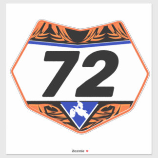 Customised number plate vinyl sticker